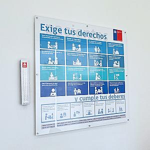 Letrero Exige tus derechos / Gobierno de Chile